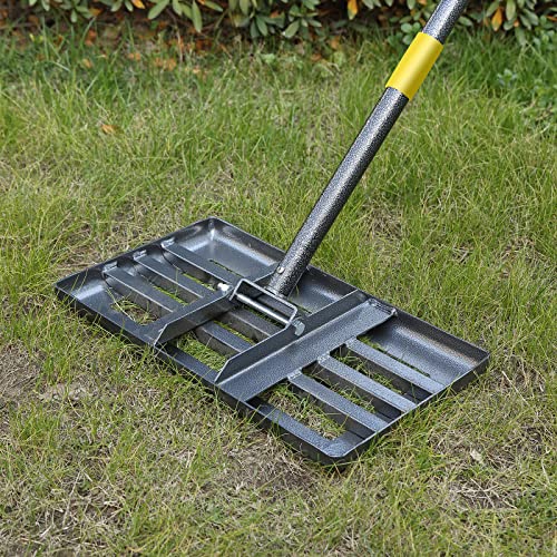 17"x10" Lawn Leveling Rake w/ 6' Metal Handle