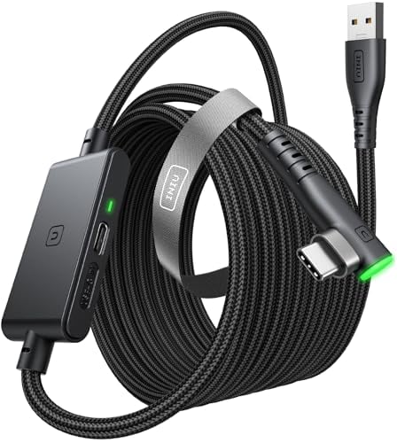 16' INIU VR Link Cable with Charging for Oculus Quest 3S/3/2/Pro