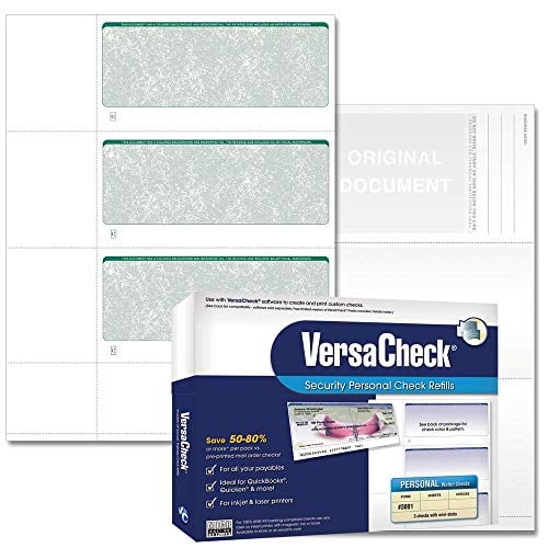 VersaCheck Secure Checks - 750 Blank Personal Wallet Checks, Green Classic Deal