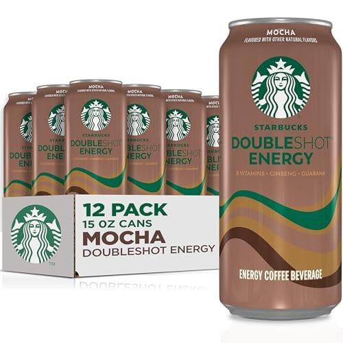 12-Pack 15-Oz Starbucks Doubleshot Energy Drink Coffee Beverage (Mocha) Deal