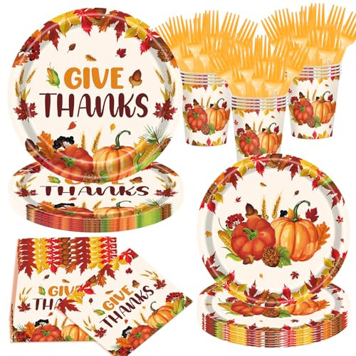 Thanksgiving Party Supplies Set For 25 Guests