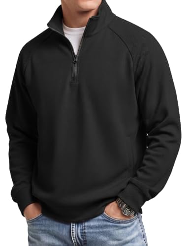 COOFANDY Mens Quarter Zip Pullover Deal