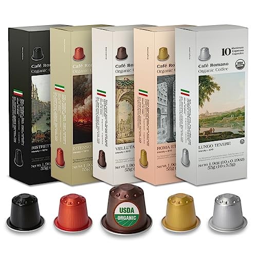 Aluminum Espresso Pods For Nespresso Original Machine 100 Pack Organic Italian Espresso Coffee (Variety pack) Deal