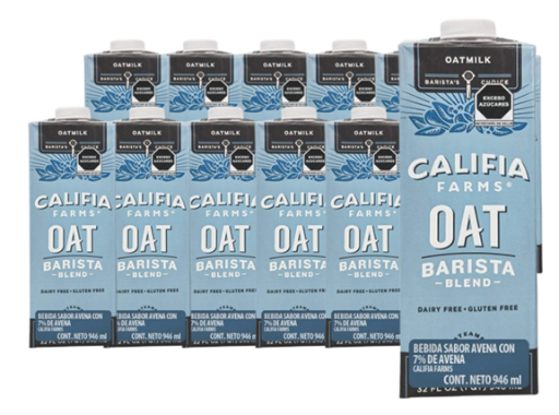 Califia Farms Oat Barista Blend Oat Milk 12-Pack, 32 Oz