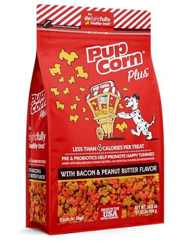 Pup Corn Plus Puffed Dog Treats Bacon and Peanut Butter 24-Oz Deal