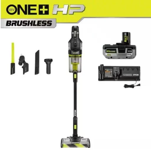 Ryobi ONE+ HP 18V Cordless Whisper Series Stick Vacuum Kit w/ 4.0Ah Battery & Charger Deal