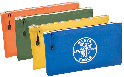 Klein Tools Canvas Zipper Tool Pouches 4-Pack Deal