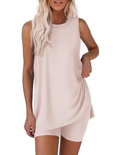 Ekouaer Biker Short Lounge Sets 2 Piece  Deal