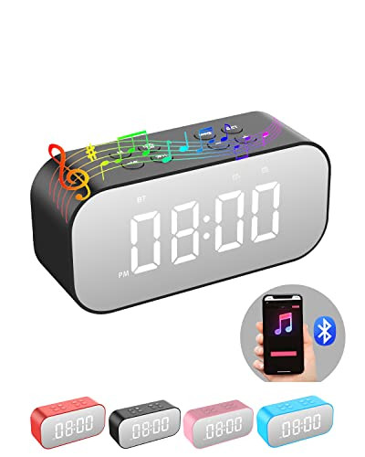 Alarm Clock with Bluetooth Speaker