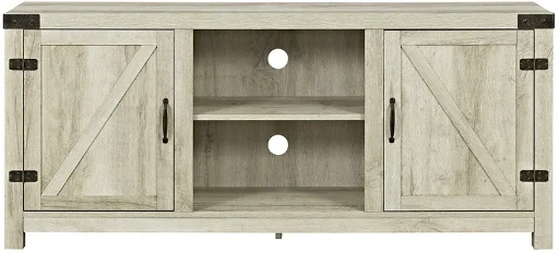 Manor Park Modern Farmhouse Barn Door TV Stand for TVs up to 64", White Oak Deal