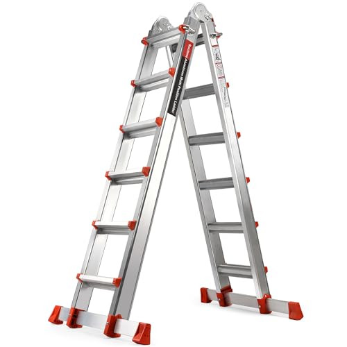Soctone 12.5FT Aluminum Telescoping Extension Ladder