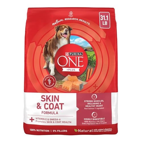 Purina ONE Natural, Sensitive Stomach Dry Dog Food +Plus Skin & Coat Formula, 31.1 lb. Bag Deal