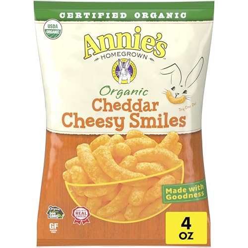 Annie's Organic Cheddar Cheesy Smiles Baked Corn Puffs Deal