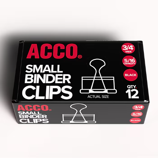 Acco Small Binder Clips 12-Pack