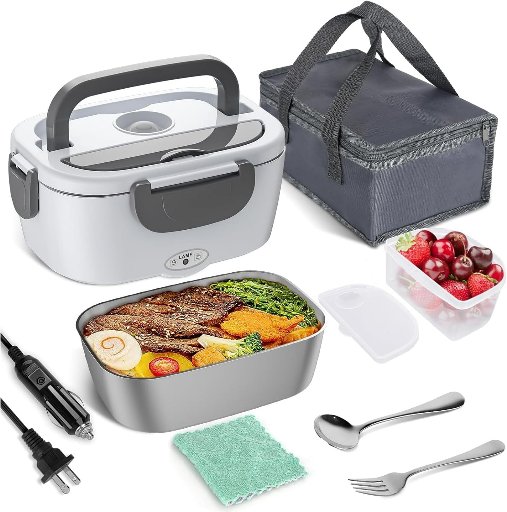 AOKIWO 80W Electric Lunch Box with 1.5L Stainless Steel Container