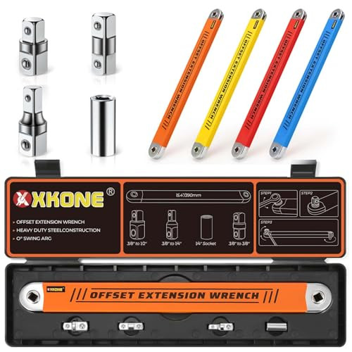 XKONE Offset Extension Wrench w/ Adapters