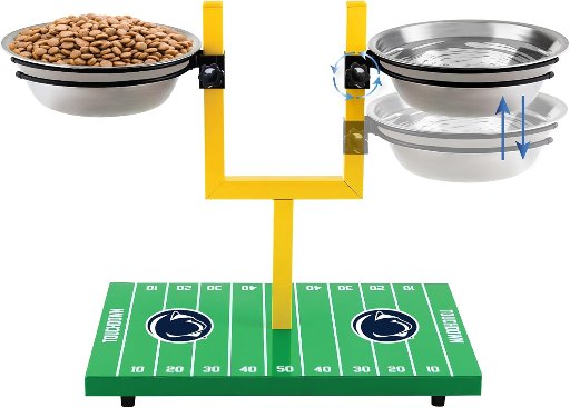 NCAA Penn State Nittany Lions Goalpost Football Field Dog Feeder