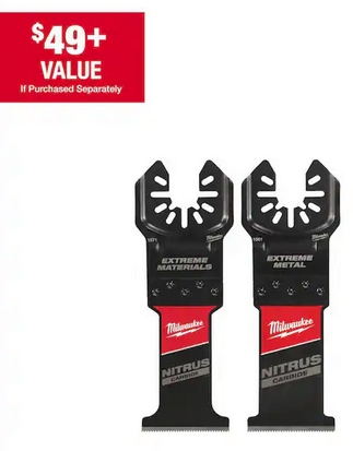Milwaukee Nitrus Carbide Extreme Materials Blade with Nitrus Carbide Extreme Metal Cutting Oscillating Tool Blade (2-Pack) Deal