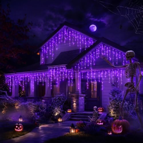 FLVOECN 720 LED 65FT Purple Halloween Ice Lights Deal