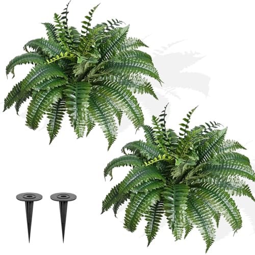 Fake Artificial Ferns with Spikes - 2-Pack Deal