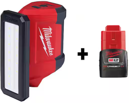 Milwaukee M12 ROVER 700 Lumens Flood Light with 2.0Ah Battery