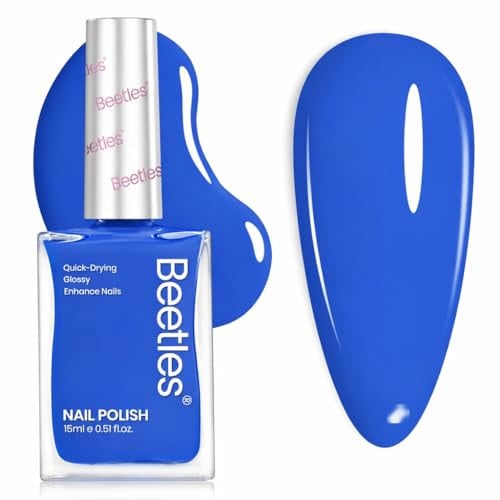 Beetles Quick-Dry Strengthening 15ml Glossy Nail Polish (Electric Blue) Deal