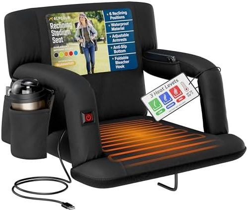 Alpcour 25" Heated Reclining Stadium Seat