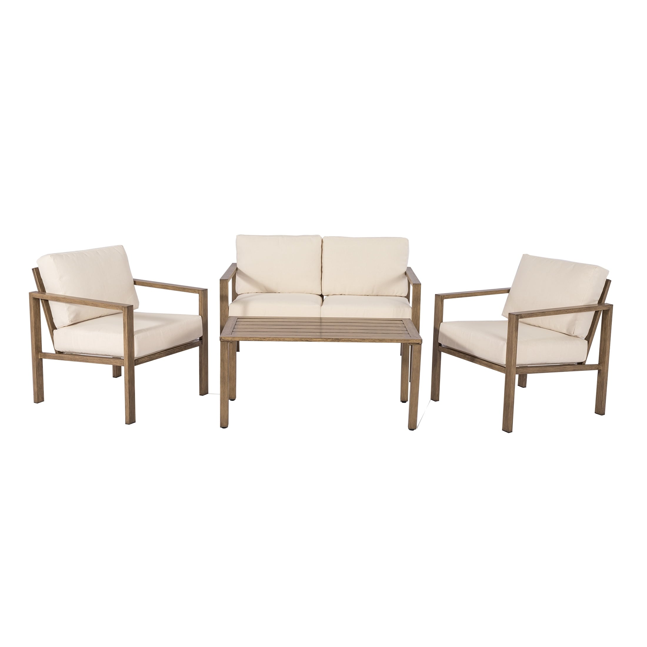 Mainstays Dashwood 4-Piece Outdoor Conversation Set (Cream) Deal