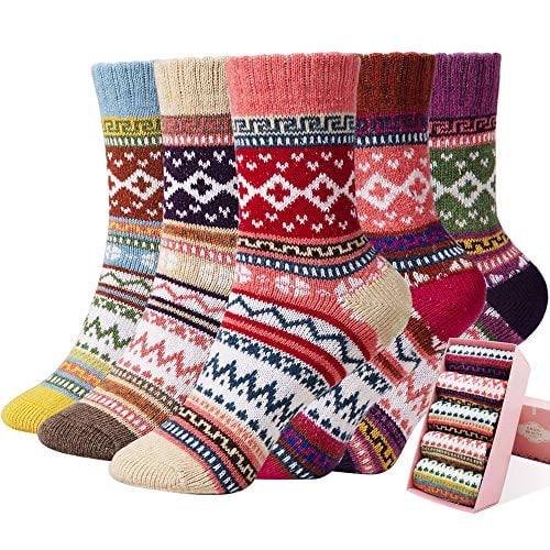 ICEIVY 5-Pair Women’s Warm Vintage Socks Deal