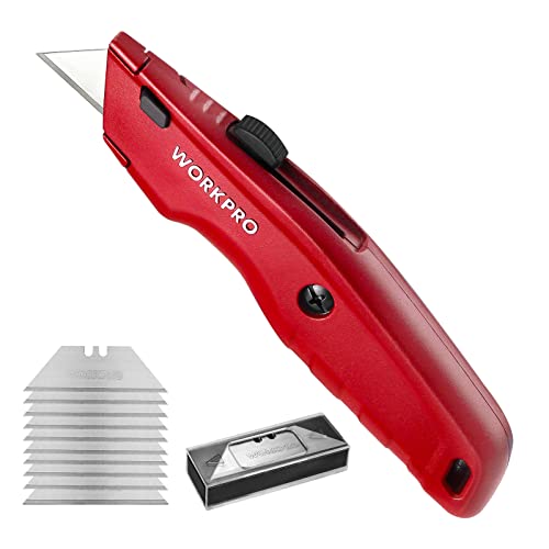 WORKPRO Premium Retractable All Metal Heavy Duty Box Cutter with 10 Extra Blades Deal