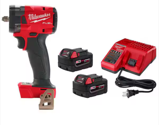 Milwaukee M18 FUEL 18V 3/8 in. Compact Impact Wrench Kit with (2) Batteries & Charger