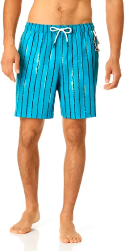 Rugged Shark Men's & Big Men's Swim Trunks, 7" Inseam, Sizes S-L