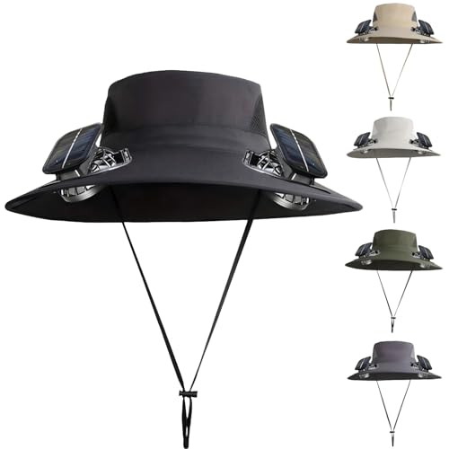 Solar Fan Sun Hat with 2 Fans