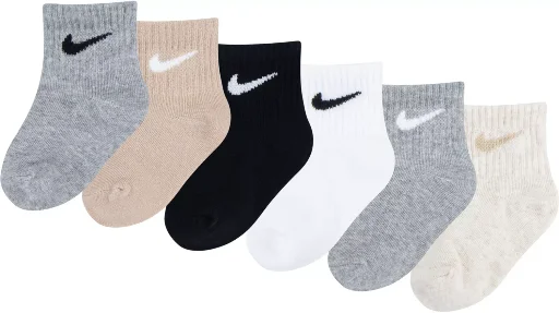 Nike Swoosh Infant Ankle Socks 6-Pack (2-4T)