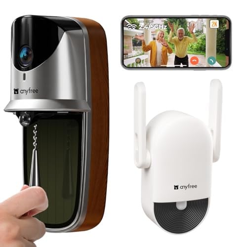 anyfree Solar Video Doorbell Camera Wireless with Chime Pro (2nd)