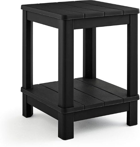 Keter Deluxe Adirondack Side Table - Black