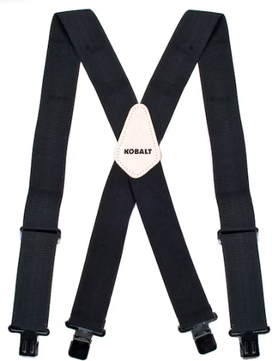 Kobalt Adult unisex Black Polyester Suspenders One size fits most Deal