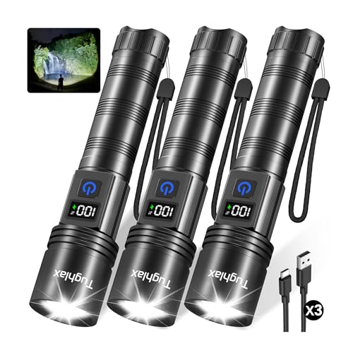 Tughlax 5-Mode Rechargeable Flashlights 3-Pack