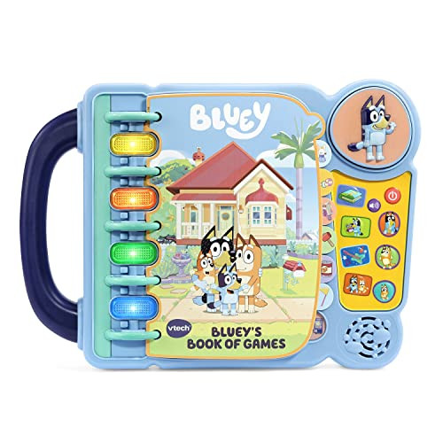 VTech Bluey's Interactive Book of Games w/ 400+ Melodies, Sounds & Phrases