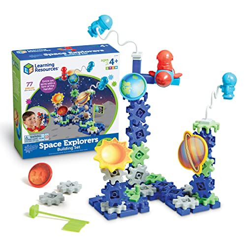 Learning Resources Gears! Gears! Gears! Space Explorers Building Set 77-Piece