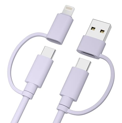 Elebase 4-in-1 6.6' USB-C Charging Cable w/ USB-A/Lightning Adapter