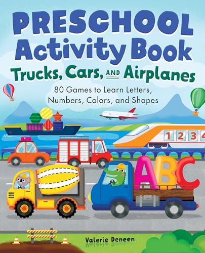 Preschool Activity Books: Trucks, Cars, and Airplanes, Paperback