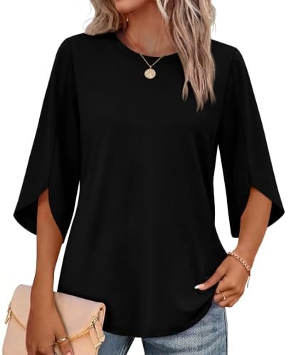 OFEEFAN 3/4 Length Sleeve Tops