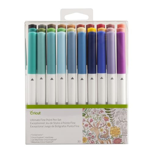 Cricut Ultimate Fine Point Pen Set, 30 Assorted Colors