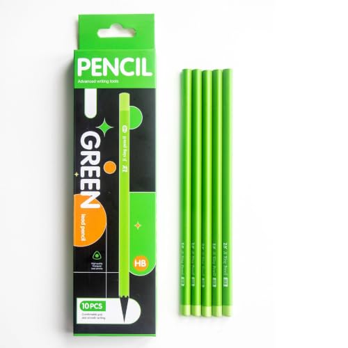 REDRIE 10 Pack Wood-Cased 2HB Pencils