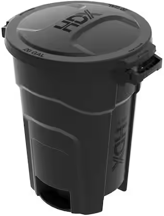 Home Depot 20 gal. Black Heavy Duty Outdoor Trash Can with Domed Lid Deal