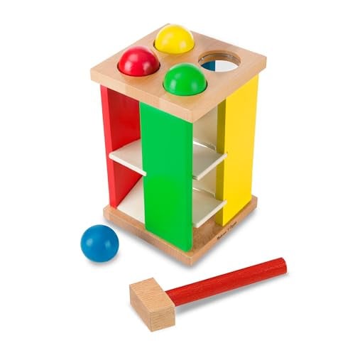 Melissa & Doug Deluxe Pound & Roll Wooden Tower Toy w/ Hammer Deal