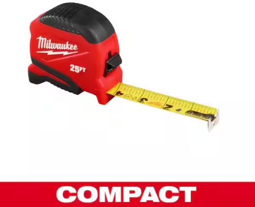 Milwaukee 25 ft. Compact Tape Measure with Fractional Scale Deal