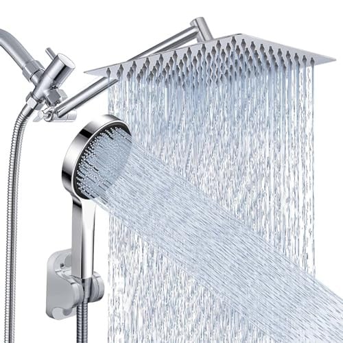 Rain Shower Head with Handheld Spray Combo 10 Inch