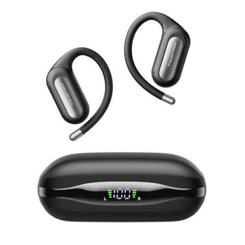 Truefree DS1 Open-Ear Wireless Earbuds w/ Ear Hooks & LED Display